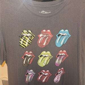 The Rolling Stones Kids T-Shirt - Black with Multicolor Tongue Graphics